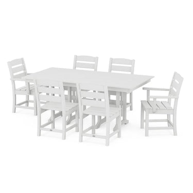 POLYWOOD Lakeside 7-Piece Farmhouse Dining Set - White